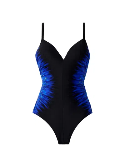 Miraclesuit Swim Women's Paka Mayan Temptation One-piece Swimsuit In Blue Black