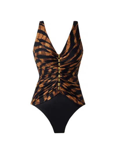 Miraclesuit Swim Women's Raya De Safari Charmer Animal-print One-piece Swimsuit In Multi