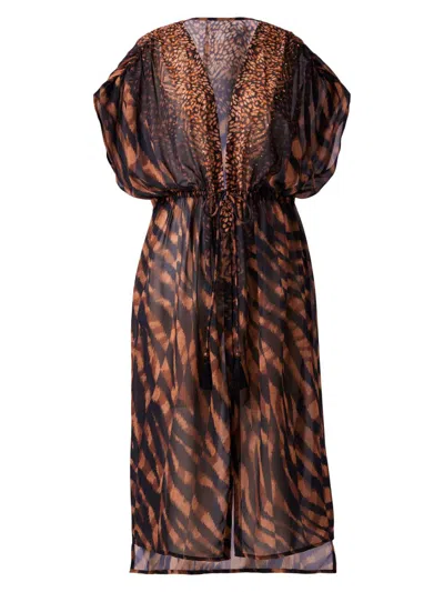Miraclesuit Swim Women's Raya De Safari Cover-up Duster In Multi