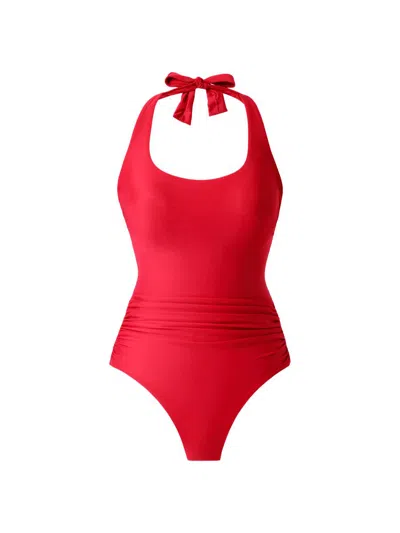 Miraclesuit Swim Women's Rock Solid Utopia Halter One-piece Swimsuit In Red