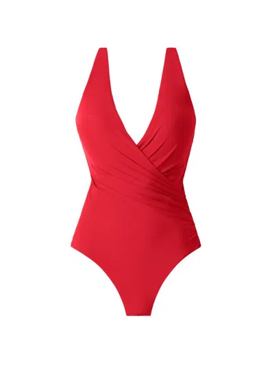 Miraclesuit Swim Women's Rock Solid Wrapsody One-piece Swimsuit In Red