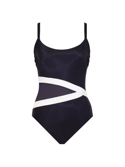 Miraclesuit Swim Women's Spectra Lyra One-piece Swimsuit In Black White