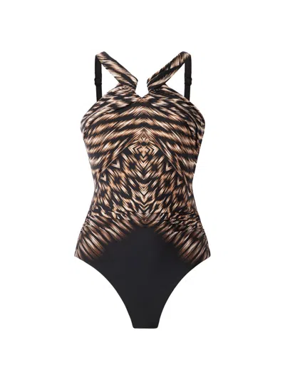 Miraclesuit Swim Women's Topkapi Aphrodite Abstract One-piece Swimsuit In Black