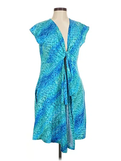 Pre-owned Miraclesuit Swimsuit Cover Up In Blue
