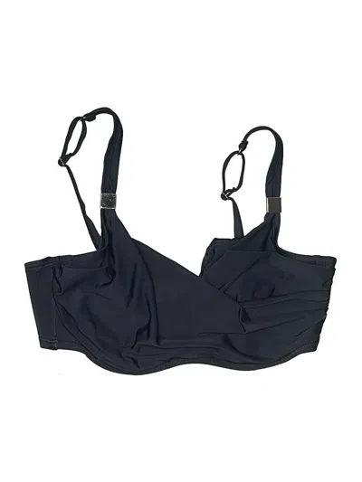 Pre-owned Miraclesuit Swimsuit Top Black Solid Pattern Swimwear