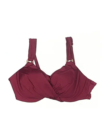 Pre-owned Miraclesuit Swimsuit Top Burgundy Swimwear