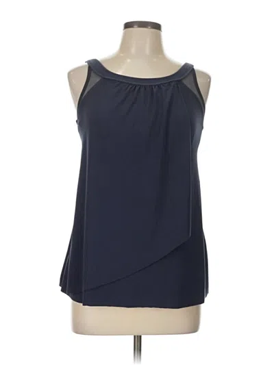 Pre-owned Miraclesuit Tank Top Blue Halter Neckline Tops