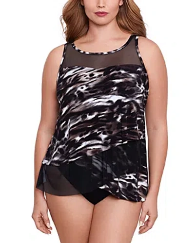 Miraclesuit Tempest Mirage One Piece Swimsuit In Black/brown