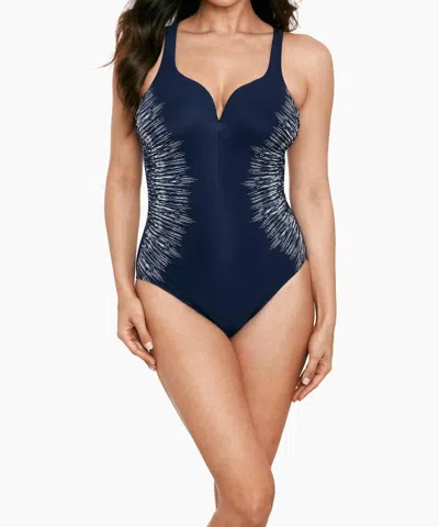 Miraclesuit Temptress One Piece Swimsuit In Bmidnight Blue/white