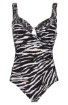 Miraclesuit ® Tigre Sombre Escape One-piece Swimsuit In Black/white