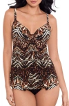 Miraclesuit Tigress Gala Underwire Tankini Top In Brown
