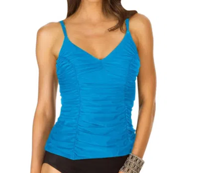 Miraclesuit Topanga Underwire Tankini Top In Blue Copen