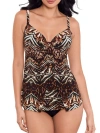Miraclesuit Tigress Gala Underwire Tankini Top In Black Multi