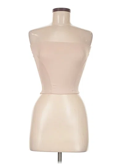 Pre-owned Miraclesuit Tube Top Tan Strapless Neckline Tops In Brown