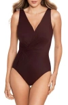 Miraclesuit Twisted Sister Esmerlda One-piece Swimsuit In Sumatra Brown