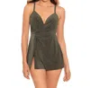 Miraclesuit Twisted Sisters Adora Underwire Swimdress In Green In Green