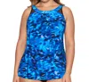Miraclesuit Ursula Underwire Plus Size Tankini Top In Blue In Blue