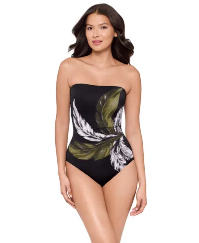 Miraclesuit Women's Avanti Bandeau Underwire One-piece Swimsuit In Animal Print