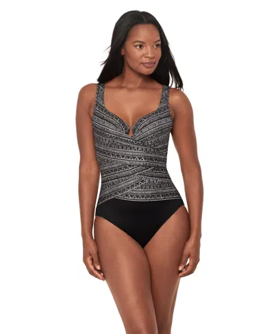 Miraclesuit Women's Elysium Escape Foam Cup Underwire One-piece Swimsuit In Black,white