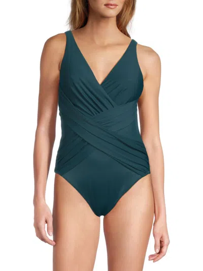 Miraclesuit Women's Illusionist Crossover One-piece Swimsuit
