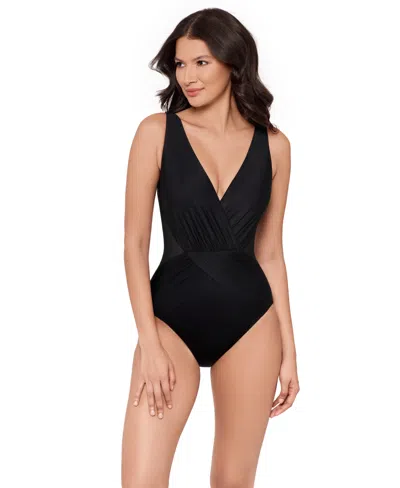 Miraclesuit Women's Illusionist Ibiza Tummy Control One Piece Swimsuit In Black