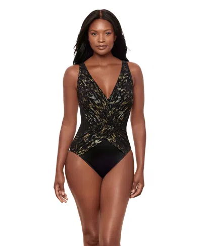 Miraclesuit Women's Illusionist Ibiza Tummy Control One Piece Swimsuit In Sparkle Plenty
