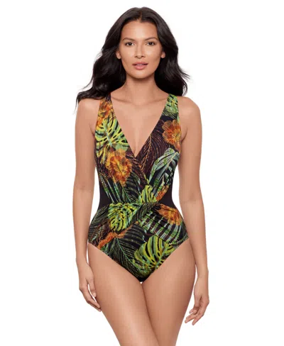 Miraclesuit Women's Illusionist Ibiza Tummy Control One Piece Swimsuit In Sunset Islet