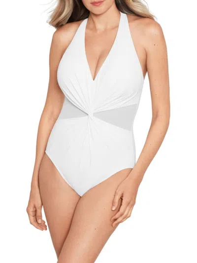 Miraclesuit Women's Illusionist Wrapture One Piece Swimsuit In White