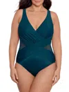 Miraclesuit Razzle Dazzle Siren Twist-front Underwire Allover Slimming One-piece Swimsuit