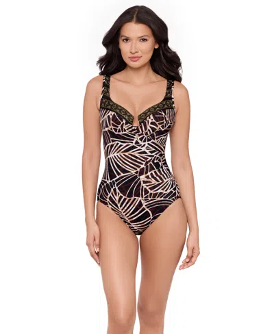 Miraclesuit Women's Lets Be Fronds Escape Underwire One Piece Swimsuit In Multi