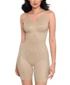 Miraclesuit Women's Modern Miracle Thigh Slimmer Bodysuit 2562 In Warm Beige