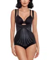 Miraclesuit Firm Control Modern Miracle Open Bust Bodysuit In Black