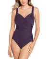 Miraclesuit Must Haves Sanibel Underwire One-piece Ddd-cups In Purple