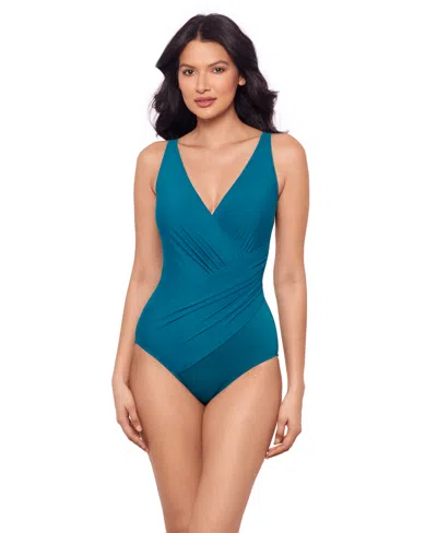 Miraclesuit Women's Oceanus Ddd Tummy Control One-piece Swimsuit In Blue
