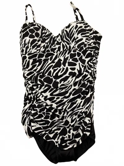 Miraclesuit Women's One Piece Swimsuit In Black/white In Multi