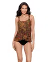 Miraclesuit Women's Perissa Dazzle Underwire Tankini Top In Brown