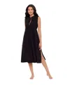 Miraclesuit Women's Pleated Coverup Beach Dress In Black