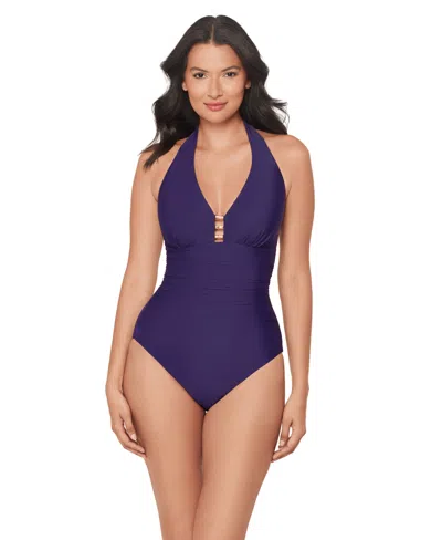 Miraclesuit Women's Razzle Dazzle Theia Soft Cup One-piece Swimsuit In Mulberry