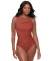 Miraclesuit ® Rock Solid Avra Underwire One-piece Swimsuit In Brown