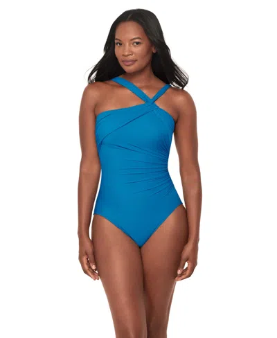 Miraclesuit Women's Rock Solid Europa One Piece Swimsuit In Azurine