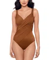 Miraclesuit Women's Rock Solid Revele Underwire One-piece Swimsuit In Bronze