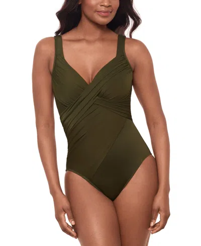 Miraclesuit Women's Rock Solid Revele Underwire One-piece Swimsuit In Nori