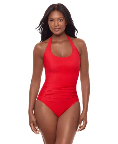 Miraclesuit Women's Rock Solid Utopia Tummy-control Underwired One-piece Swimsuit In Red