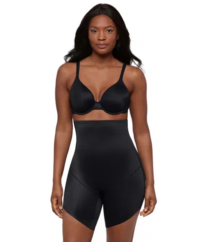 Miraclesuit Women's Showstopped Slanted Hem Shaping High-waist Shorts In Black