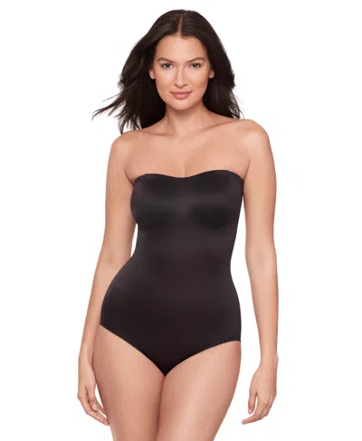 Miraclesuit Women's Showstopper Strapless Firm Shaping Bodysuit In Black