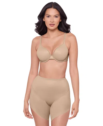Miraclesuit Women's Slanted Hem Shaping Shorts In Brown