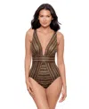 Miraclesuit Sparkle Sands Odyssey One Piece Swimsuit In Brown
