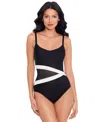 Miraclesuit Spectra Lyra Underwire One-piece Swimsuit In Black,white