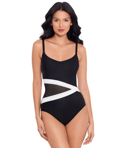 Miraclesuit Women's Spectra Lyra Underwired Mesh One-piece Swimsuit In Black