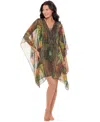 Miraclesuit ® Sunset Islet Metallic Chiffon Cover-up Caftan In Multi